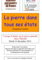 Voyage d’études sur la pierre naturelle - Hérault, 16 décembre 2014